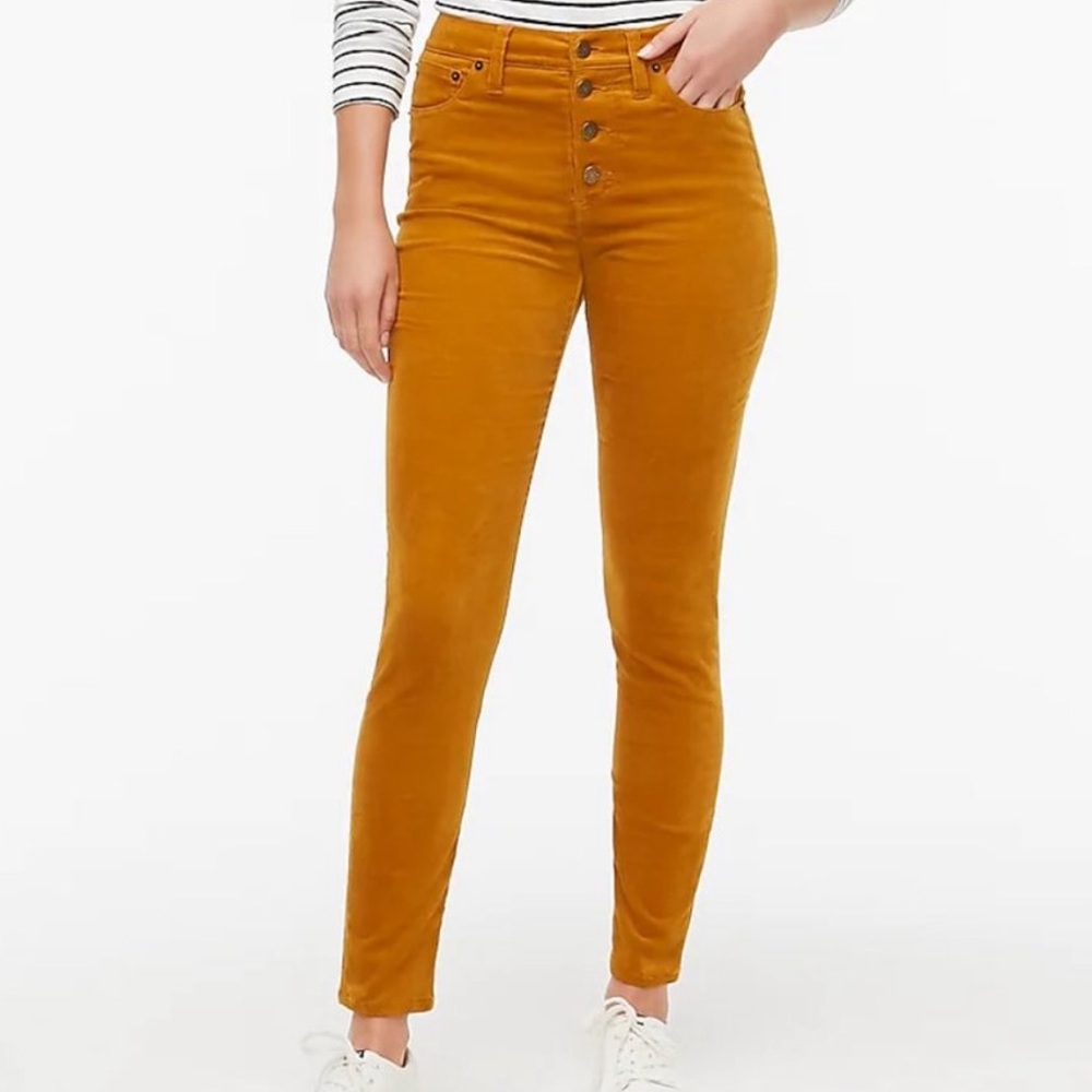 J. Crew Factory 9” High Rose Skinny Corduroy Pant with Button Fly